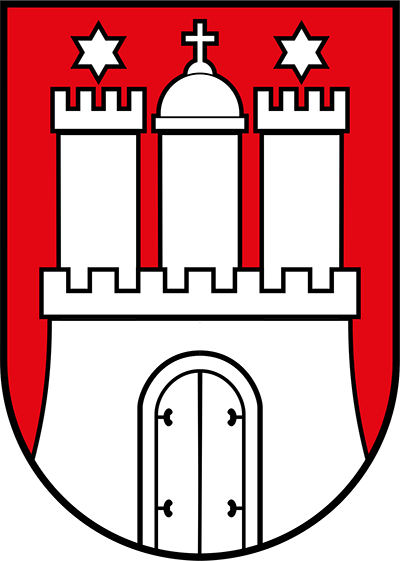 Wappen des Bundeslandes Hamburg