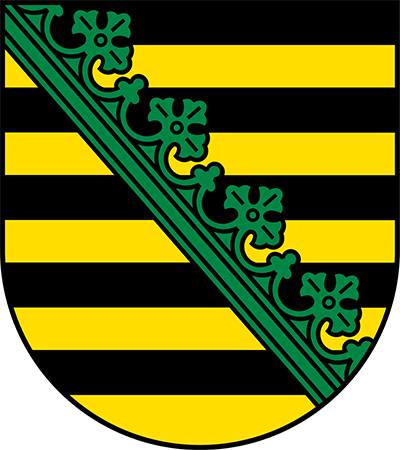 Wappen des Bundeslandes Sachsen