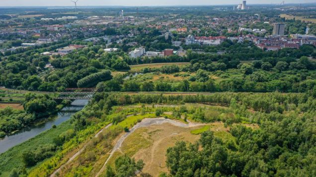 Luftbild künftiger Lernort auf dem Haldentop; Quelle: Stadt Lünen Luftbild künftiger Lernort auf dem Haldentop