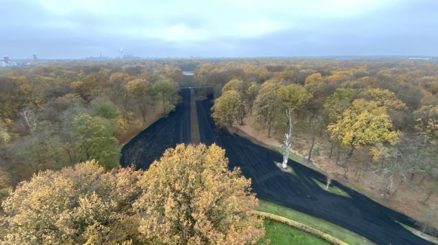 Berlin Jungfernheide Park nach der Einbringung der Pflanzkohle