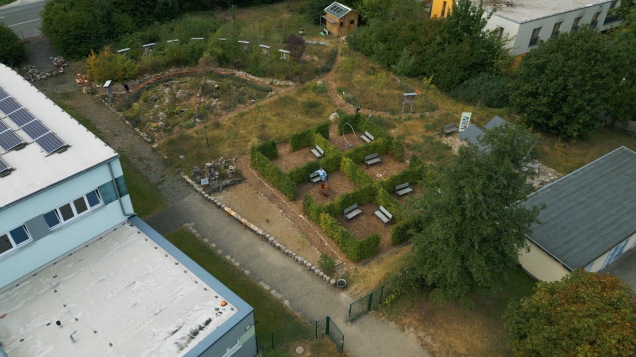 Luftbild des Grünen Klassenzimmers (Quelle: Cue Media)