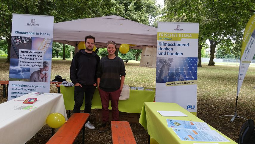 Informationsstand zum Projekt (Stadt Hanau)