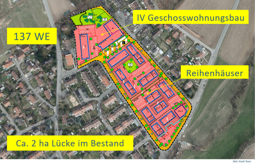 Das Vorhaben im Bebauungsplan Nr. 8 d „Blumenstraße / Lilienstraße“ (Stadt Stein) Das Vorhaben im Bebauungsplan Nr. 8 d „Blumenstraße / Lilienstraße“ (Stadt Stein)