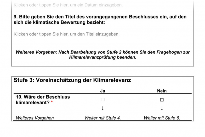 Fragebogen Klimarelevanzprüfung (Seite 2 Teil 2; Stadt Offenbach a. M.) Fragebogen Klimarelevanzprüfung (Seite 2 Teil 2; Stadt Offenbach a. M.)