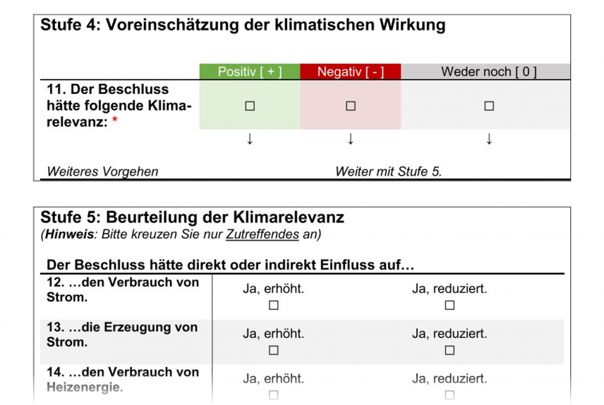Fragebogen Klimarelevanzprüfung (Seite 3 Teil 1; Stadt Offenbach a. M.) Fragebogen Klimarelevanzprüfung (Seite 3 Teil 1; Stadt Offenbach a. M.)