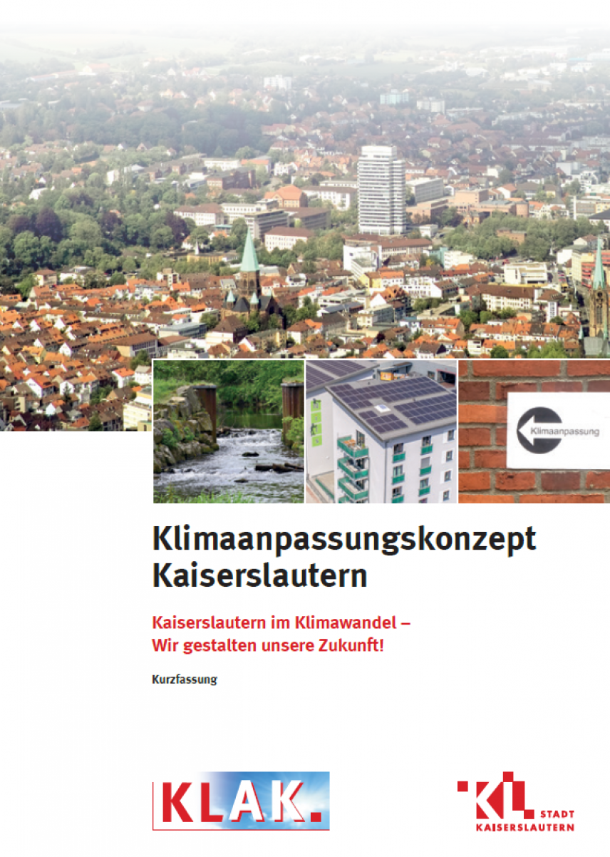 Deckblatt der Kurzfassung des Klimaanpassungskonzepts ©StadtKL
