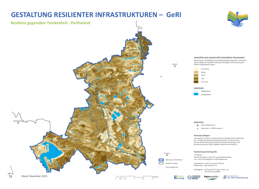 Resilienzanalyse Trockenheit Partheland (Quelle: Landkreis Leipzig)