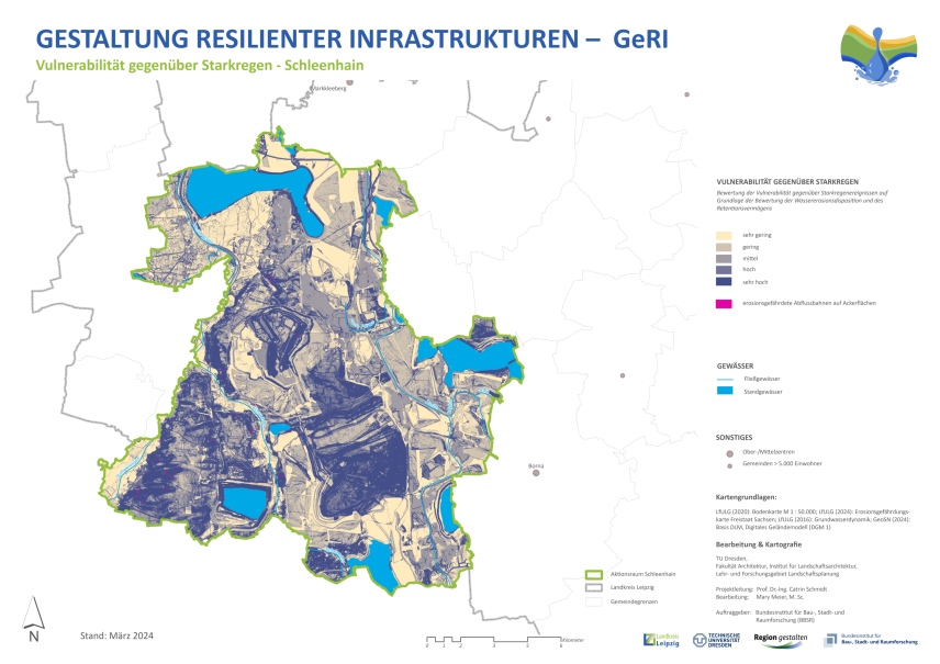 Vulnerabilitätsanalyse Starkregen Schleenhain (Quelle: Landkreis Leipzig)