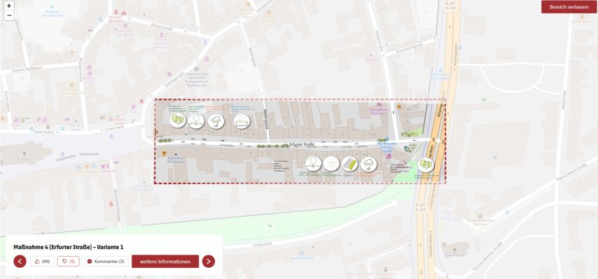 Zu sehen ist ein Beispiel für digitale Bürgerbeteiligung.